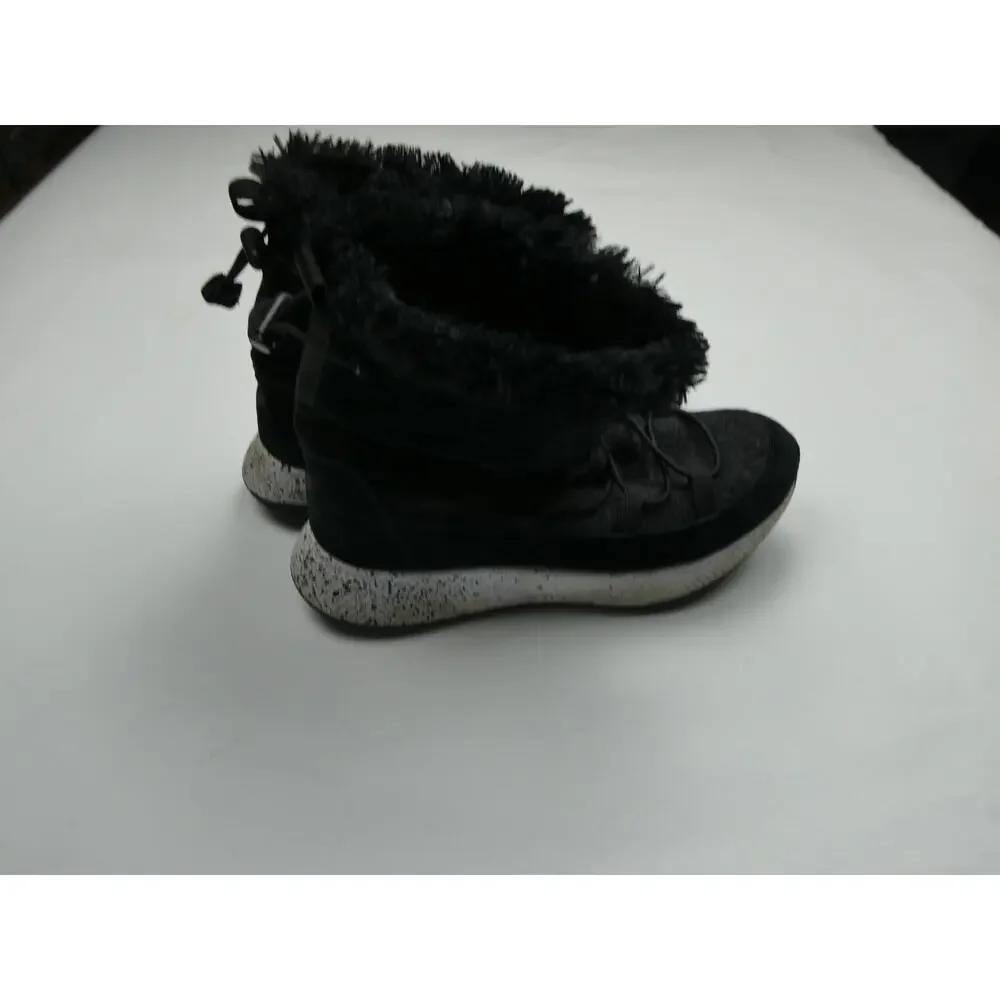 Sperry 7 Seas Submariner Black Leather & Wool Boots - Women's Size 8M